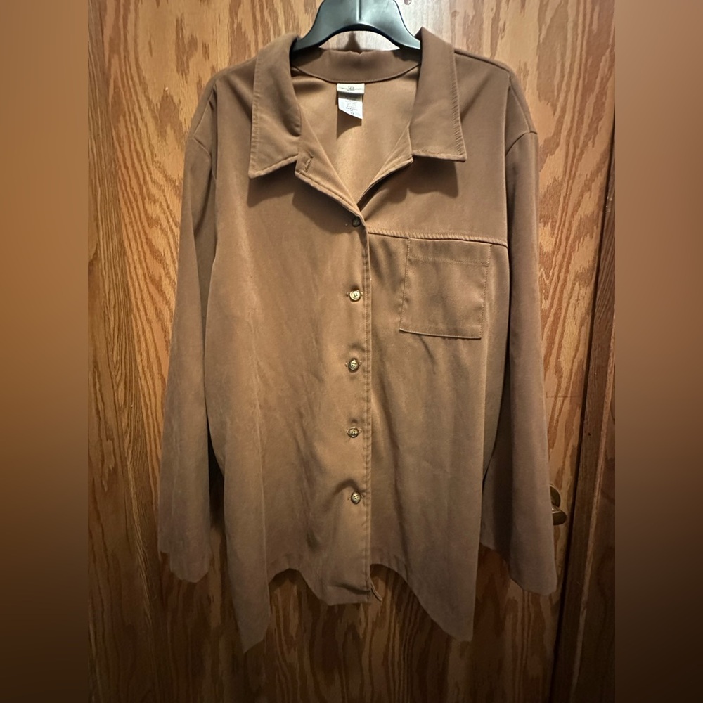 Vintage Jenny Buchanan Brown Button-Up Shirt